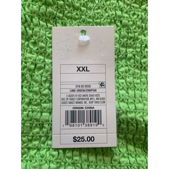 A New Day Womens Lime Green Off-The-Shoulder Crop Top Size XXL - Picture 6 of 10